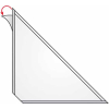 VELOFLEX Dreiecktaschen - 14 x 14 cm  - selbstklebend - glasklar - 8 Stück