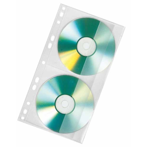 VELOFLEX CD-DVD Doppelh&uuml;lle - DIN A4 - PP - farblos...