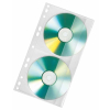 VELOFLEX CD-DVD Doppelh&uuml;lle - DIN A4 - PP - farblos - f&uuml;r 2 CDs - 100 St&uuml;ck