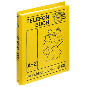 VELOFLEX Telefonringbuch - DIN A5 - PP - gelb - 25 Blatt
