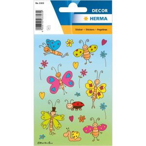 Herma 3303 DECOR Sticker - Lustige Schmetterlinge - 24...