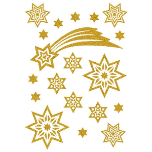 Herma 3726 MAGIC Sticker - Sterne - gold - glitzernd - 19 Stück