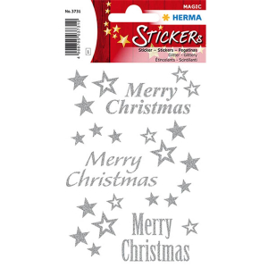 Herma 3731 MAGIC Sticker - Merry Christmas - glitzernd -...