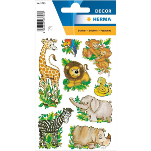 Herma 3793 DECOR Sticker - Dschungeltiere - 24 Stück