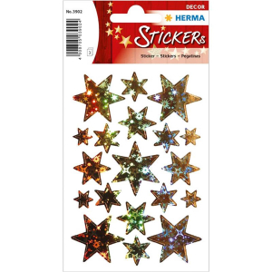 Herma 3902 DECOR Sticker - Sterne - sechszackig - gold -...