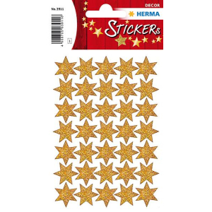 Herma 3911 DECOR Sticker - Sterne - sechszackig - gold -...