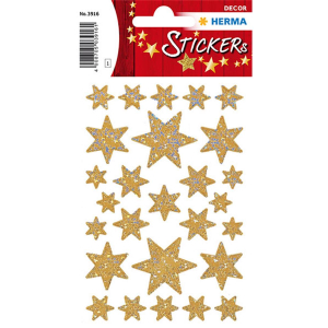 Herma 3916 DECOR Sticker - Sterne - sechszackig - gold -...