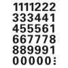 Herma 4164 VARIO Zahlen - &Oslash; 15 mm - 0 bis 9  - schwarz - wetterfest - 39 Sticker