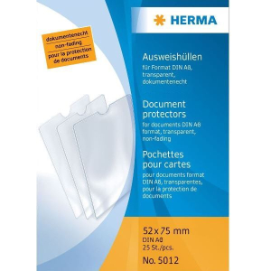Herma 5012 Ausweishüllen - DIN A8 - 52 x 75 mm -...