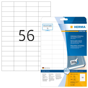 Herma 5080 SPECIAL Etiketten - DIN A4 - 52,5 x 21,2 mm -...