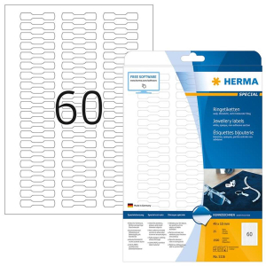 Herma 5116 SPECIAL Ringetiketten - DIN A4 - 49 x 10 mm - weiß - 1500 Stück