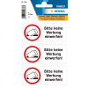 Herma 5738 VARIO Hinweisetiketten - „Bitte keine Werbung einwerfen“  - wetterfest - 3 Stück
