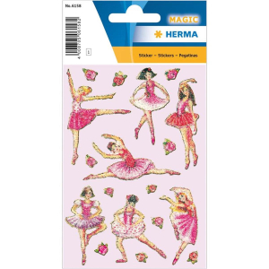 Herma 6158 MAGIC Sticker - Ballerina - rosa - 18 Sticker