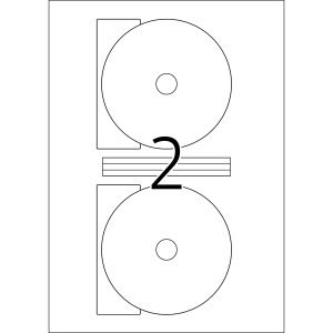 Herma 8624 SPECIAL CD-Etiketten - DIN A4 - Ø 116 mm - weiß - permanent haftend - 20 Stück