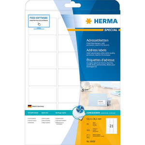 Herma 8838 SPECIAL Inkjet-Etiketten - DIN A4 - 63,5 x...