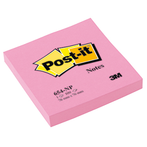 Post-it Haftnotiz Neonfarben, 76x76mm, 90 Blatt