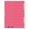 Leitz Register - DIN A4 - blanko - Karton - farbig sortiert - 6 Blatt