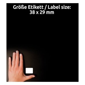 AVERY Zweckform Vielzweck-Etiketten - 38 x 29 mm - 384 Stück - weiß