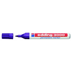 edding 3000 Permanentmarker - Rundspitze - 1,5-3 mm - nachf&uuml;llbar - violett