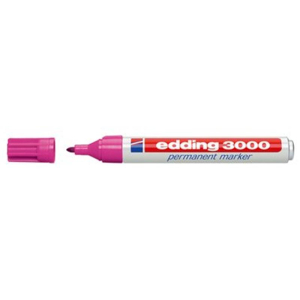 edding 3000 Permanentmarker - Rundspitze - 1,5-3 mm - nachf&uuml;llbar - rosa