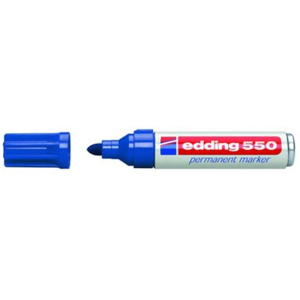 edding 550 Permanentmarker - Rundspitze - 3-4 mm - nachf&uuml;llbar - blau