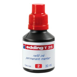 edding T25 Nachf&uuml;lltinte Permantmarker - rot - 25 ml