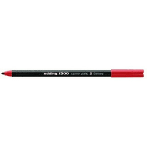 edding 1300 colour pen Fasermaler - 2 mm - rot