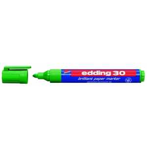 edding 30 Brilliant-Papiermarker - Rundspitze - 1,5-3 mm - nachf&uuml;llbar - gr&uuml;n
