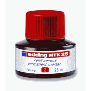edding MTK25 Nachfülltinte Permanentmarker - rot - 25 ml