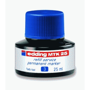 edding MTK25 Nachfülltinte Permanentmarker - blau - 25 ml