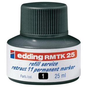 edding RMTK25 Nachfülltinte Boardmarker - schwarz - 25 ml - für edding retract 11