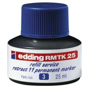 edding RMTK25 Nachfülltinte Boardmarker - blau - 25 ml - für edding retract 11