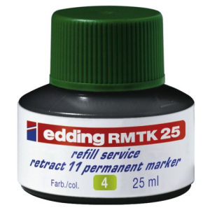 edding RMTK25 Nachfülltinte Boardmarker - grün - 25 ml - für adding retract 11