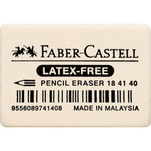 Faber-Castell Radierer Kautschuk - wei&szlig;