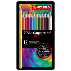 STABILO aquacolor ARTY Aquarell-Farbstift - 12er Metalletui