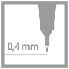 STABILO point 88 Fineliner - 0,4 mm - eisgrün