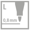 STABILO GREENpoint Filzstift - 0,8 mm - schwarz