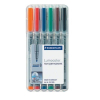STAEDTLER Lumocolor non-permanent pen 312 Folienstift - B - 1+2,5 mm - 6 Farben