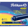 Pelikan Tintenpatrone 4001 - 6 Stück - blau-schwarz