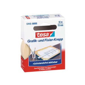 tesa Grafik- und Fixier-Krepp - 10 m x 19 mm - beige