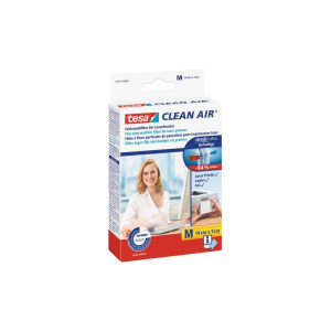 tesa Clean Air Feinstaubfilter - Größe M - 14 cm x 7 cm - weiß