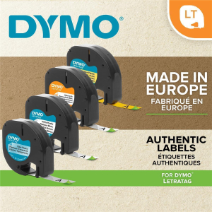 DYMO Original LetraTag Schriftband - Kunststoff - 4 m x...