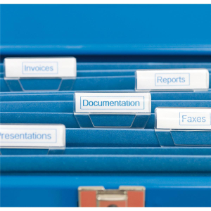 DYMO Original D1 Schriftband - 12 mm x 7 m -  blau auf transparent