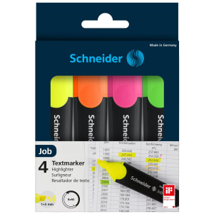 Schneider Textmarker Job sortiert 4 St&uuml;ck