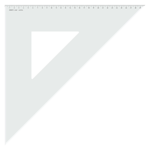 Aristo Dreieck - 45 Grad - Hypotenuse 42 cm - mit Facette
