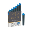 Parker Tintenpatrone Quink mini, blau waschbar 6er Box