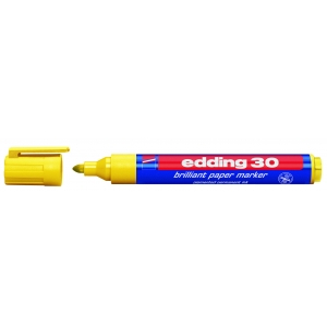 edding 30 Brilliant-Papiermarker - Rundspitze - 1,5-3 mm - nachfüllbar - gelb