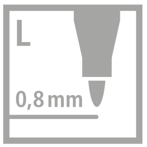 STABILO GREENpoint Filzstift - 0,8 mm - 6er Etui