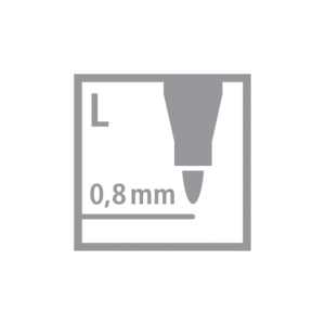 STABILO GREENpoint Filzstift - 0,8 mm - 40er Display - 6 Farben