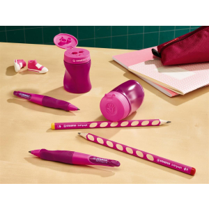 STABILO EASYsharpener - ergonomischer Dosenspitzer - Rechtshänder - pink